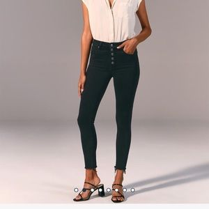 abrecrombie high rise super skinny ankle jeans